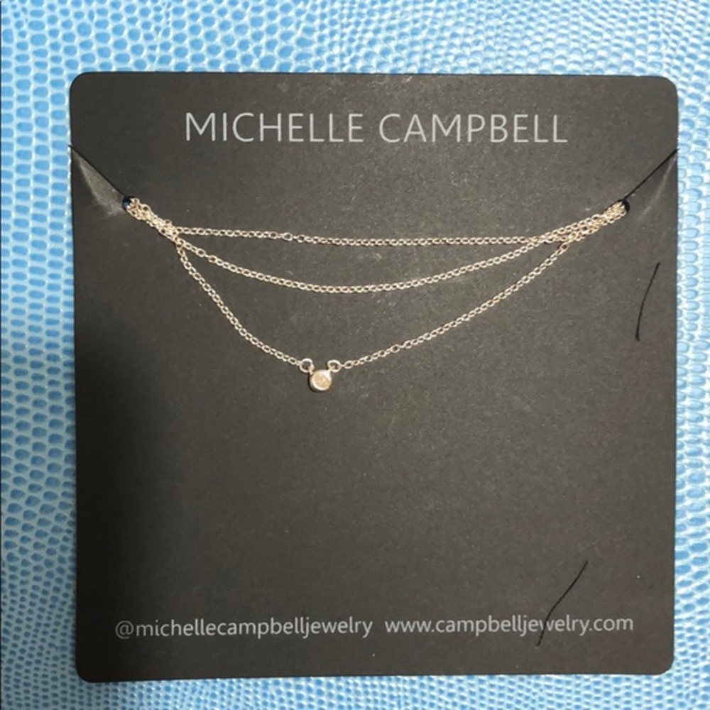 Michelle Campbell Floating Diamond Neckless NWT